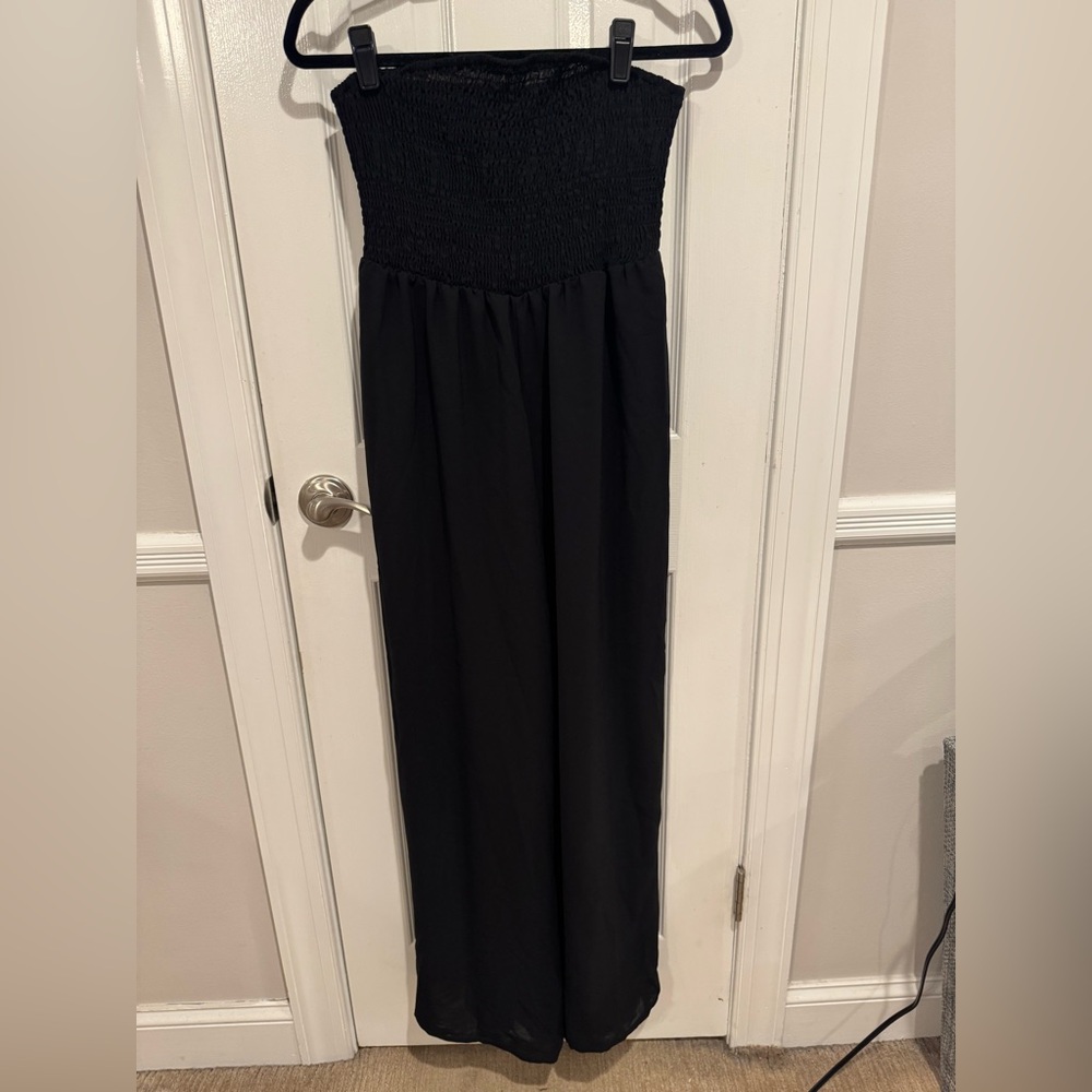 SHEIN Black strapless jumpsuit
